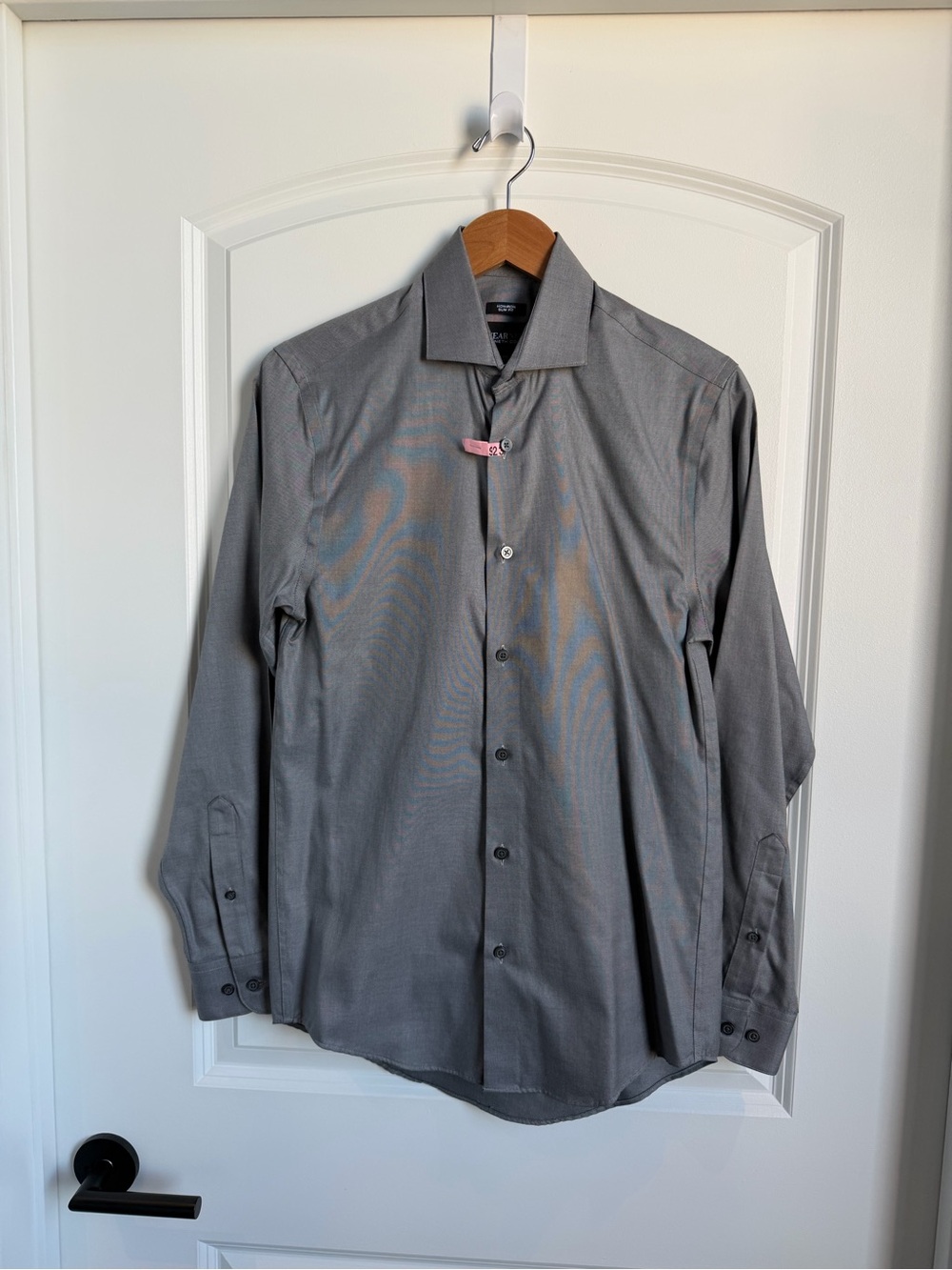 Kenneth Cole Awareness Men's Charcoal Gray Slim Fit Dress Shirt